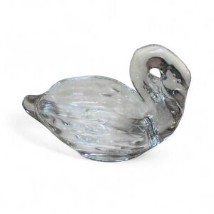 Lenox Fine‎ Crystal swan soap/trinket dish Clear Glass Dish